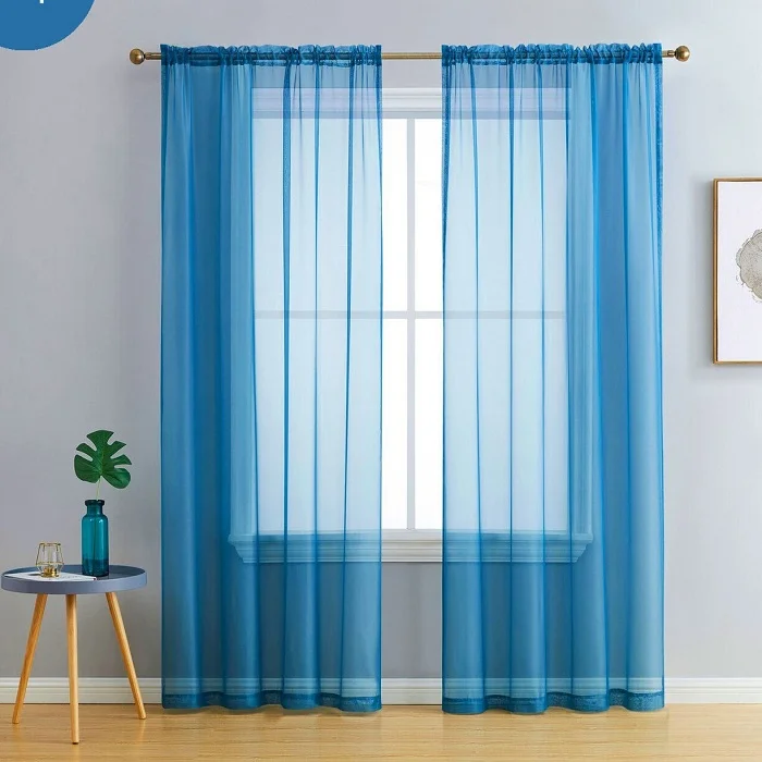 blue Sheer Curtains